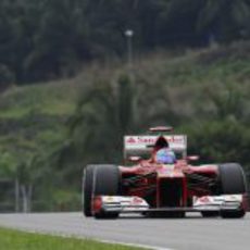 Fernando Alonso en la clasificación del GP de Malasia 2012