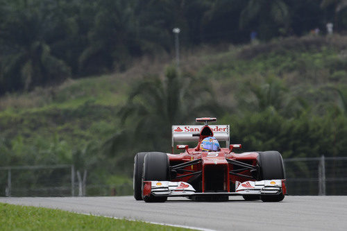 Fernando Alonso en la clasificación del GP de Malasia 2012