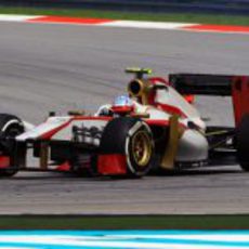 Narain Karthikeyan en la clasificación del GP de Malasia 2012