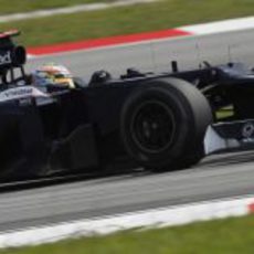 Pastor Maldonado en su FW34 durante la clasificación del GP de Malasia 2012