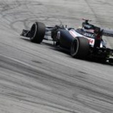 Parte trasera del FW34 de Pastor Maldonado