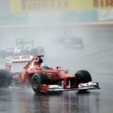 Fernando Alonso en la carrera del GP de Malasia 2012