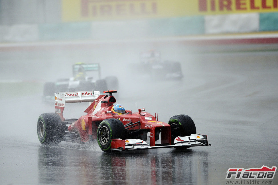 Fernando Alonso en la carrera del GP de Malasia 2012