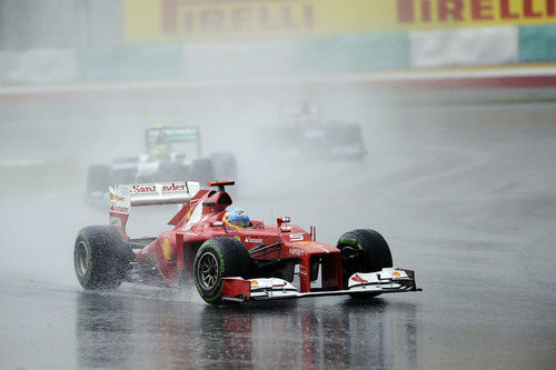 Fernando Alonso en la carrera del GP de Malasia 2012