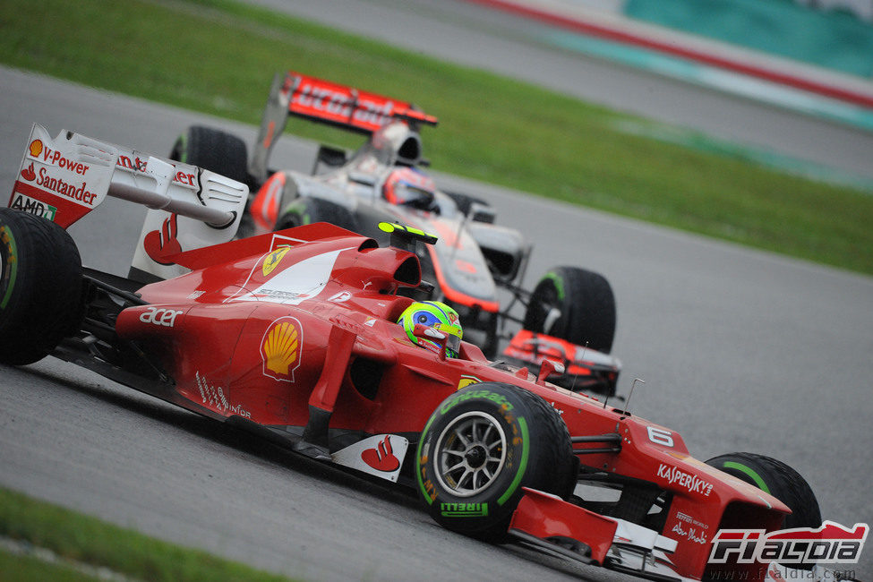 Felipe Massa en la carrera del GP de Malasia 2012