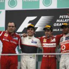 Los tres primeros del GP de Malasia 2012