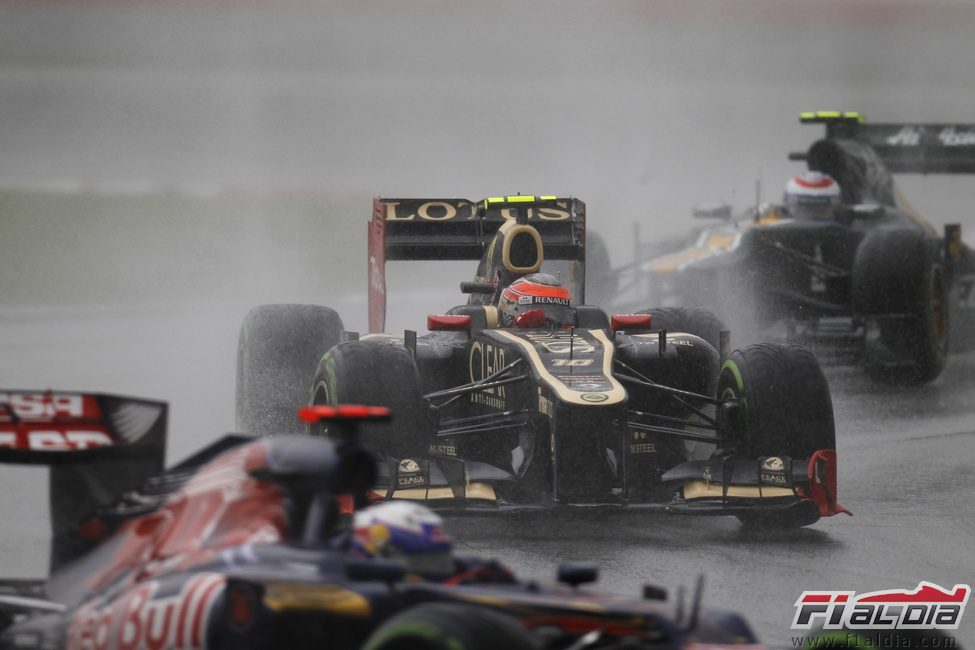 Romain Grosjean encuentra tráfico en Sepang