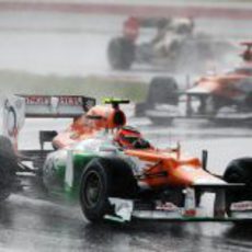 Nico Hülkenberg en las primeras curvas del GP de Malasia 2012