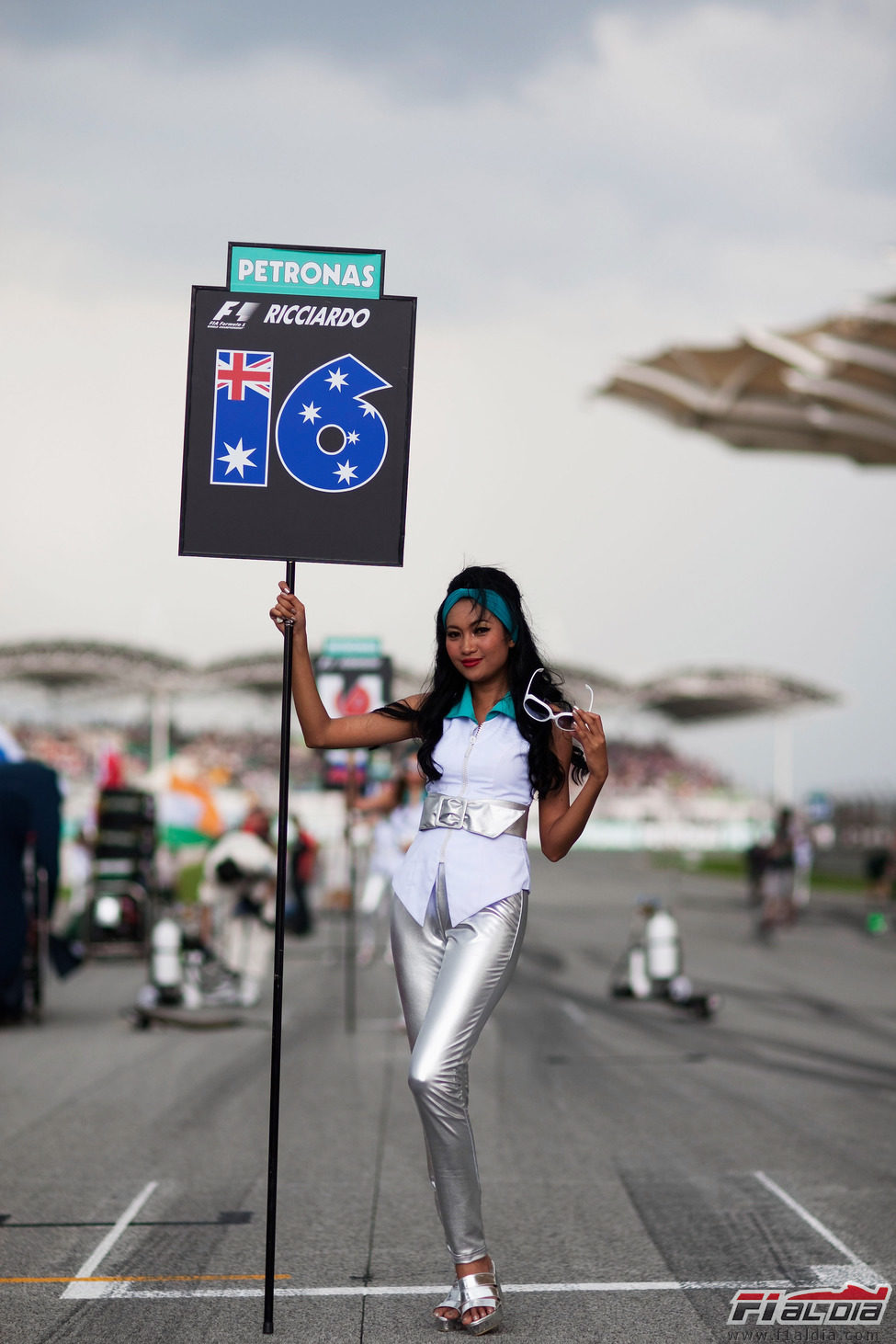 La 'pitbabe' de Daniel Ricciardo en el GP de Malasia 2012