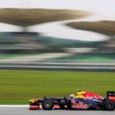 Sebastian Vettel en la clasificación del GP de Malasia 2012