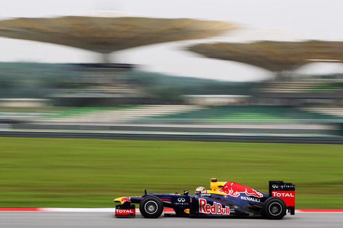 Sebastian Vettel en la clasificación del GP de Malasia 2012