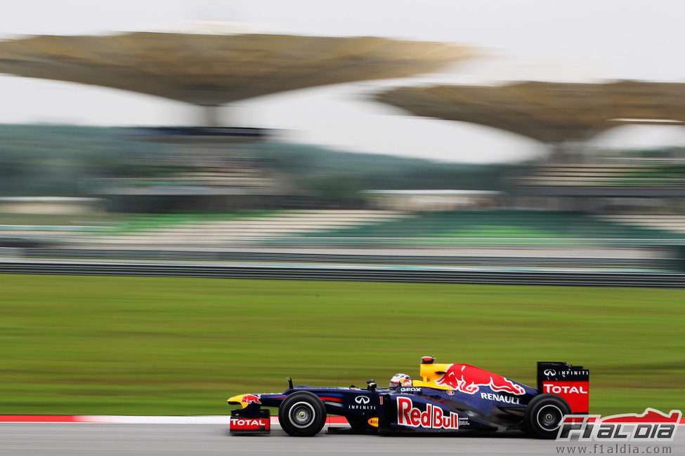 Sebastian Vettel en la clasificación del GP de Malasia 2012