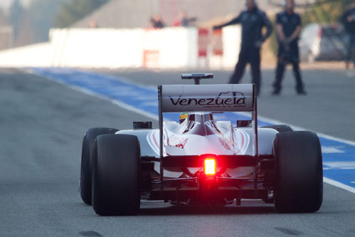 Parte trasera del Williams en Montmeló