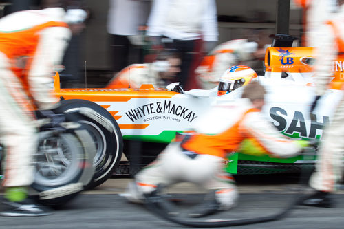 Parada a toda velocidad del equipo Force India