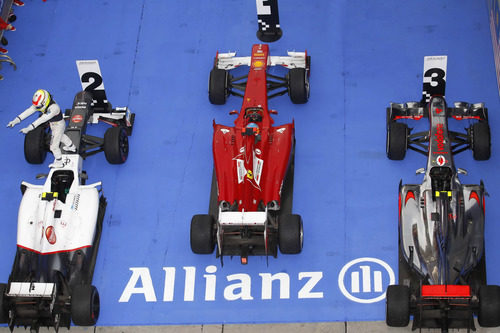 Ferrari, Sauber y McLaren en el podio del GP de Malasia 2012