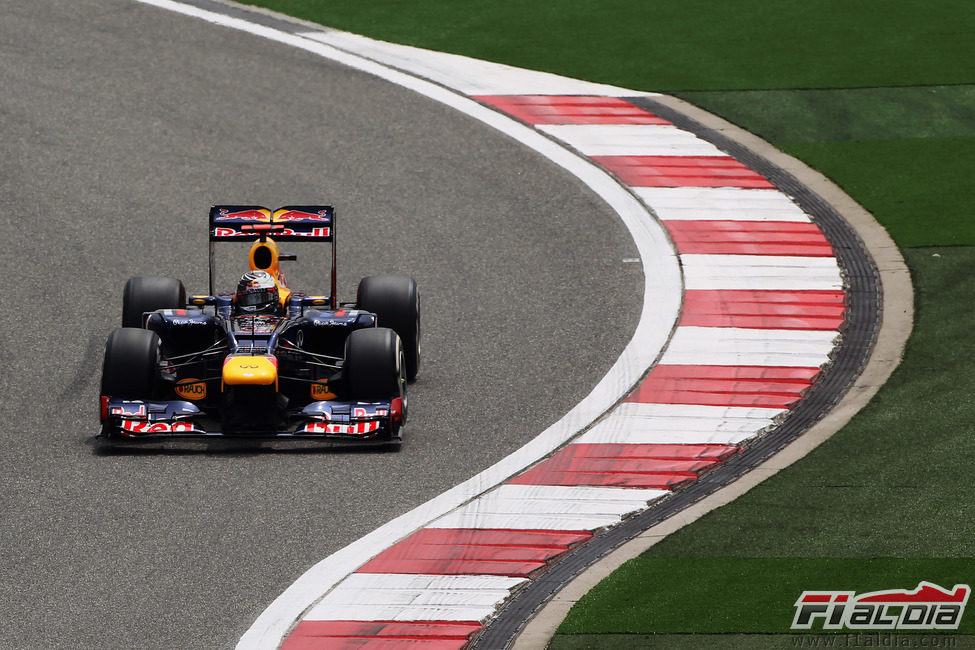 Sebastian Vettel en la clasificación del GP de China 2012