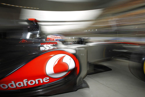 Jenson Button sale al asfalto del Circuito de Shanghái para afrontar la clasificación