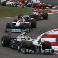 Primera curva del GP de China 2012