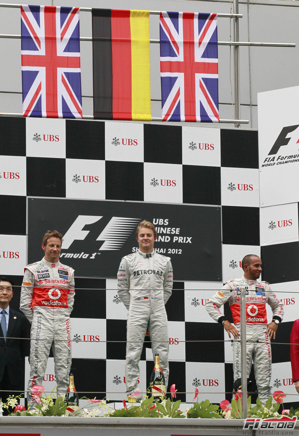 Podio del GP de China 2012