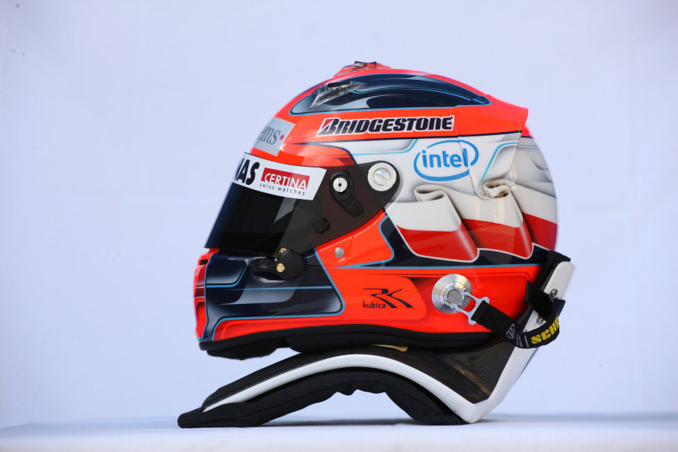 El casco de Kubica