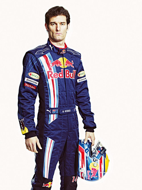 Webber durante la presentación de Red Bull
