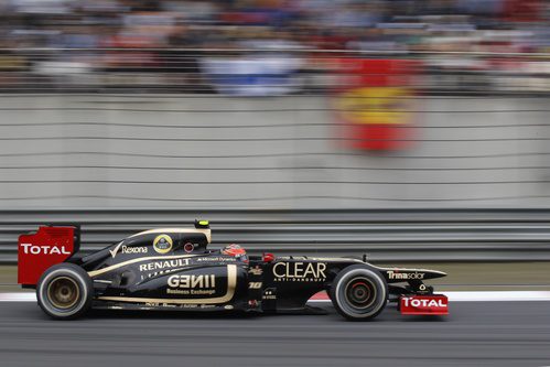 Romain Grosjean rueda en la carrera de China