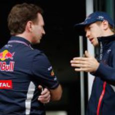 El lenguaje gestual de Christian Horner y Sebastian Vettel