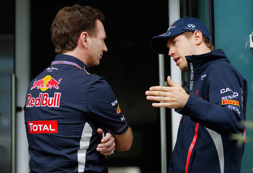 El lenguaje gestual de Christian Horner y Sebastian Vettel
