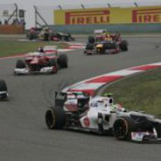 Los dos Sauber ruedan en China