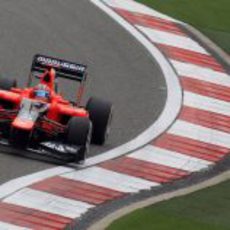 Timo Glock durante la clasificación del GP de China 2012