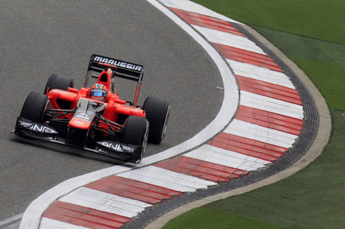 Timo Glock durante la clasificación del GP de China 2012