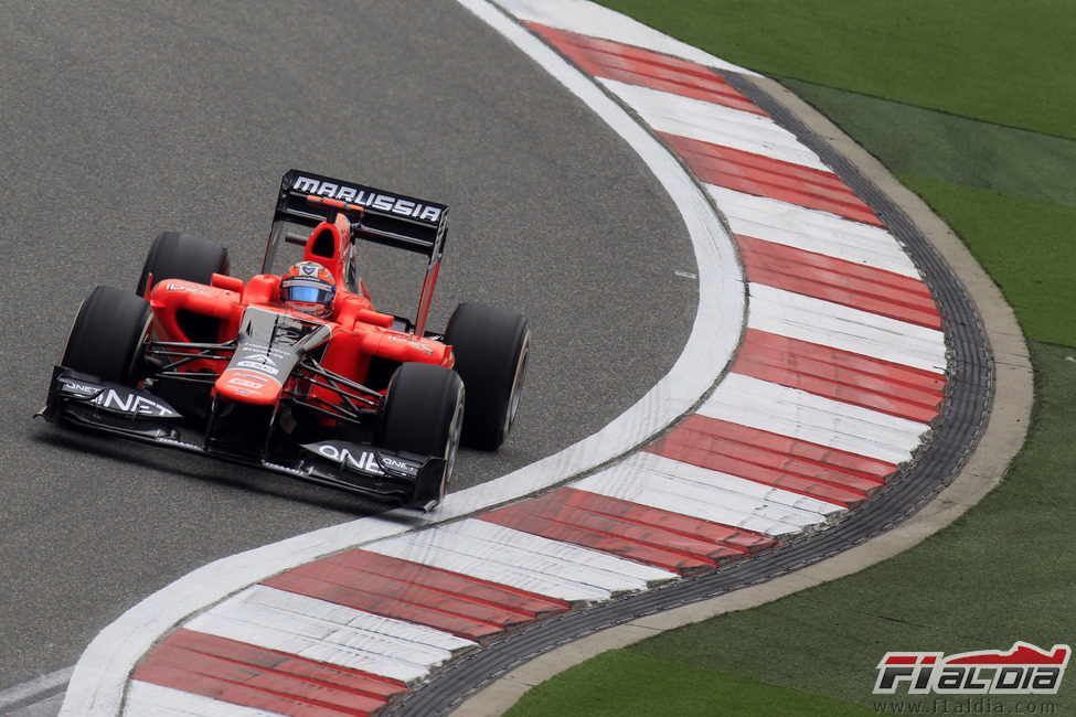 Timo Glock durante la clasificación del GP de China 2012