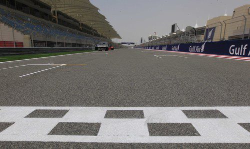 Línea de meta del circuito de Sakhir