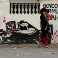 Pintadas contra la Fórmula 1 en Baréin
