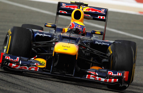 Mark Webber a bordo de su Red Bull RB8 en Sakhir