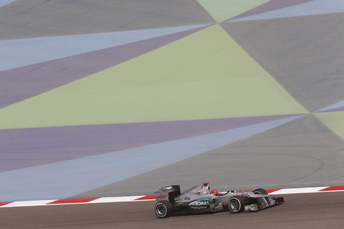 Michael Schumacher durante los libres 3 del GP de Baréin 2012