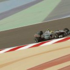 Nico Rosberg rueda en los libres 3 del GP de Baréin 2012