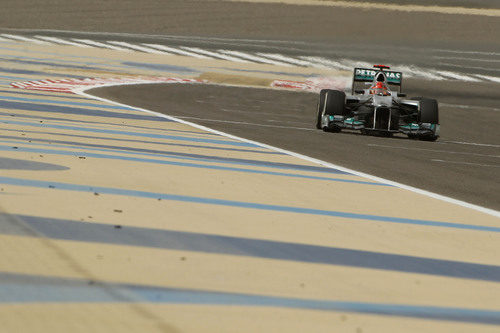 Schumacher en los últimos entrenamientos de Sakhir