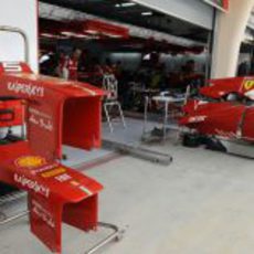 El box de Ferrari en Baréin