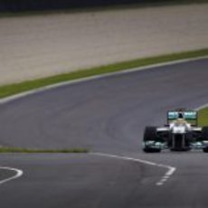 Nico Rosberg rueda en los test de Mugello