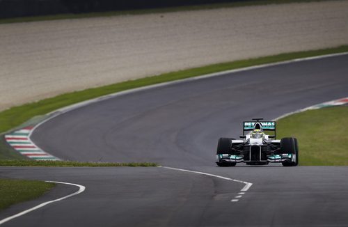 Nico Rosberg rueda en los test de Mugello
