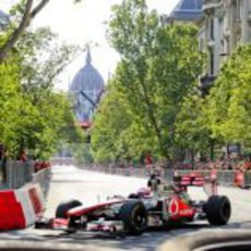 Jenson Button con el MP4-26 en Budapest