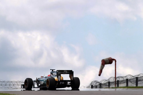 Heikki Kovalainen con Caterham en los test de Mugello