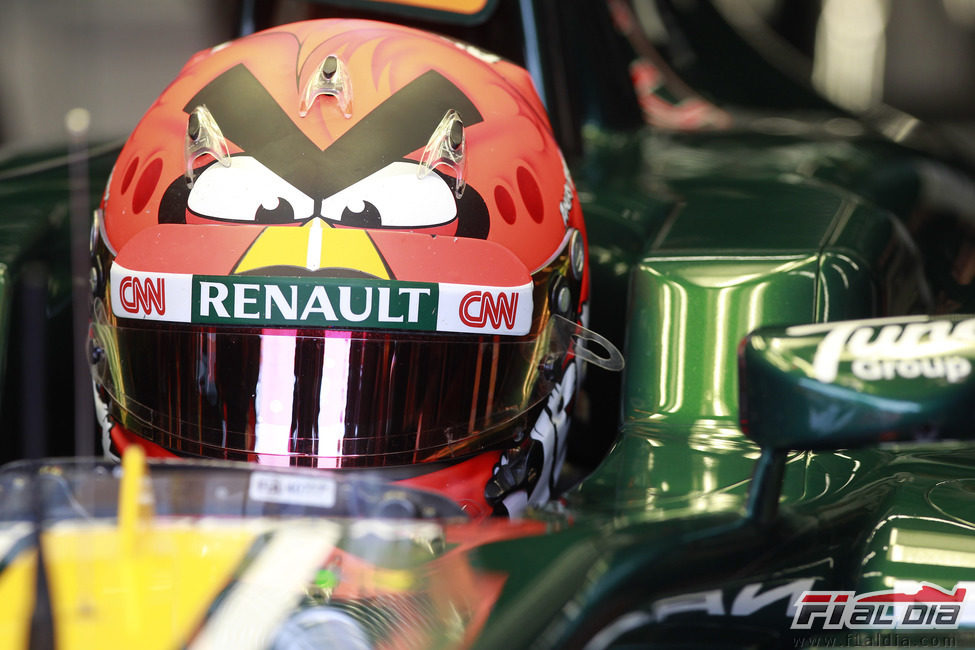 El 'Angry Bird' de Heikki Kovalainen en los test de Mugello