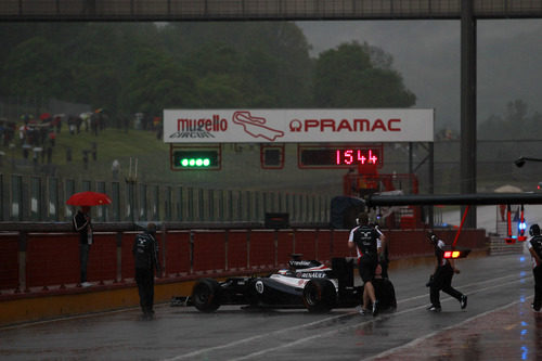 La lluvia recibe a Williams en Mugello