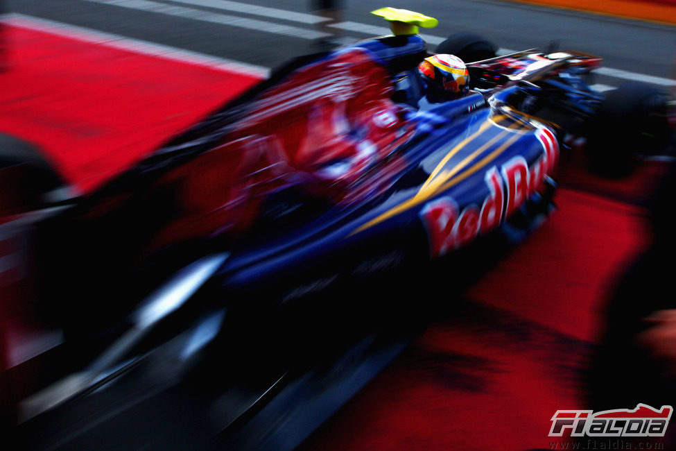 Jean-Eric-Vergne sale a pista en los entrenamientos