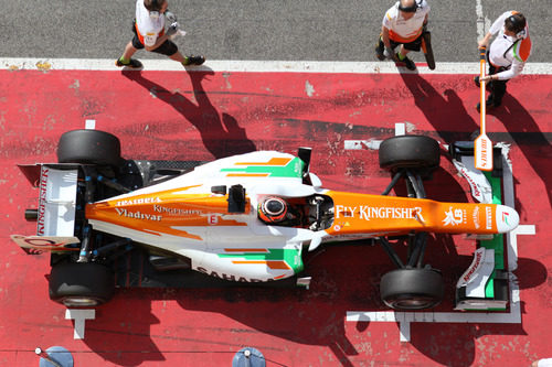 Vista superior del Force India de 2012