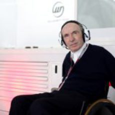 Sir Frank Williams en su silla de ruedas