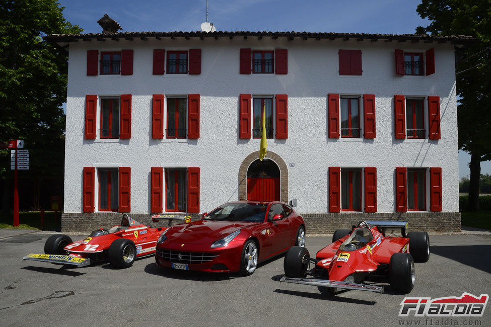 Los Ferrari 312 T4, FF y 126C en Maranello