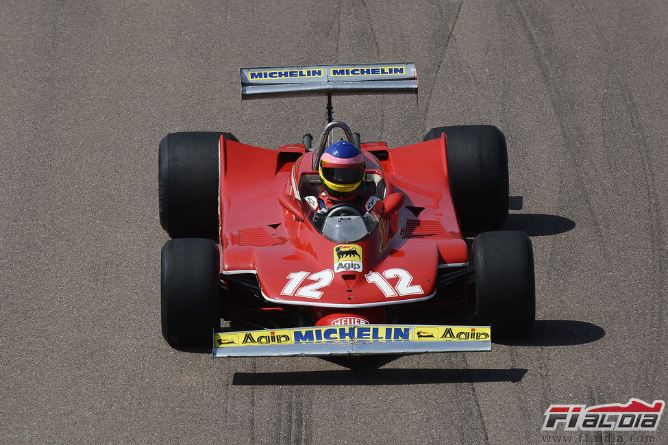 Plano superior del Ferrari 312 T4 en Fiorano